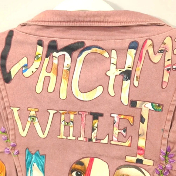 Paramore Jacket Custom Hand Painted 🎶Watch Me While I Bloom🎶 size Small - Picture 1 of 15